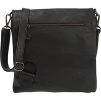 LECONI Umhängetasche Ledertasche Damen Handtasche Schultertasche Echt Leder LE3073, Auffälliger Überschlag - Fächer innen & außen - 29x29x6 cm