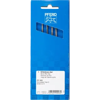 PFERD TOOLS Präzisions-Riffelfeilen-Set Typ SB900 150mm Schweizer Hieb 2, mittel-fein - 11261900