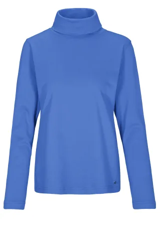 CLARINA - NOS Rollkragenshirt, 1/1 Arm 604 himmelblau - Gr. - 44