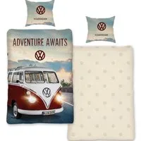 SkyBrands Bettwäsche VW Bulli T1 On Tour, Renforcé, 2 teilig, Camper, Van-Life, Sommer