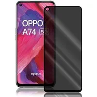 Numerva Schutzfolie Panzer Folie Echt Glas Folie für OPPO A74 4G, (1x Schutzfolie 2x Reinigungstücher), Anti Spy Schutzfolie Blickschutz Glasfolie Sichtschutzfolie
