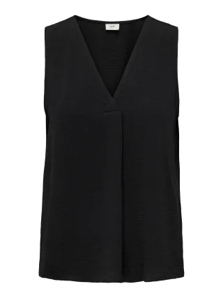 JDY - JDYDIVYA LIFE S/L TOP WVN DIA Black - Gr. - S