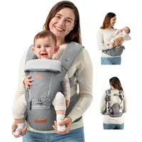 besrey Bauchtrage Babytrage mit Hüftsitz Bauchtragen & Rückentrage, Ergonomisches Babytrage für Babys & Kleinkinder (3,5-20 kg)