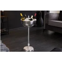 riess-ambiente Weinkühler VINO 80cm silber · Flaschenkühler für Wein, Sekt & Champagner, Aluminium · Getränkekühler für 4 Flaschen · mit Standfuß · Barock