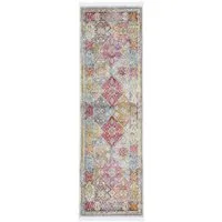 carpetfine Teppich Harleen, auch als Läufer, rund, Höhe: 8 mm, Vintage Look, Orient, mit Fransen, Wohnzimmer