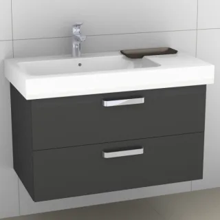 Artiqua 413 Waschtischunterschrank für iCon 124190 Anthrazit Glanz, 413-WU2L-K08-7065-51 413-WU2L-K08-7065-51