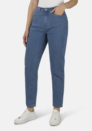 STOOKER WOMEN 5-Pocket-Jeans "Nizza Denim Tapered Fit Jeans" Tapered Fit Casual Clean Wash Denim Jeans für Damen