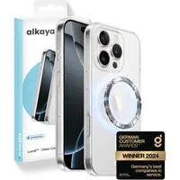 alkaya. Handyhülle Premium Hülle Magsafe Für Apple iPhone Case Magnet Cover Bumper Schutz iPhone 16 Pro, 6,3 Zoll, Silikon, Schutzhülle, MagSafe, extra starker Magnet, durchsichtig, transparent