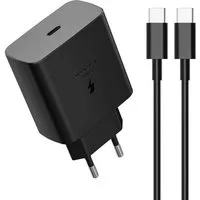 LaCute 25W USB-C Schnellladegerät 2m Kabel PD Netzteil Smartphone-Ladegerät (3000 mA, Schnellladegerät Set 25W USB-C Netzteil mit 2m Kabel, 25W USB-C Netzteil mit 2m Kabel für Schnellladung, 25W Schnellladung mit USB-C Power Delivery)