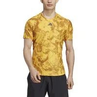 adidas Performance T-Shirt Tennis Paris Freelift (Recycling-Polyester) HEAT.RDY gelb Herren
