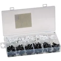 Easy Work Nagelschelle Kabelschellen Kabel Nagelschellen Sortiment 338 teilig schwarz weiss, 338-St.