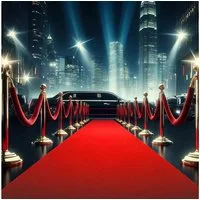 CHAKS Läufer Rot 1 x 15 m Vlies Party Hochzeit Geburtstag Zubehör Deko