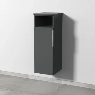 Sanipa 3way Mittelschrank mit 1 Tür und 1 offenem Fach, Anthrazit-Matt, UM13022 UM13022
