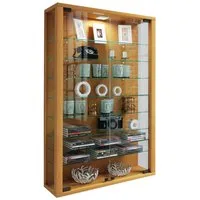 VCM Hängevitrine Wandvitrine Vitrosa mit Glastüren und Glasböden, Glasvitrine hängend, Modern und platzsparend, Hängeschrank