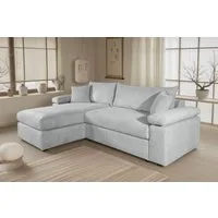 OTTO home Ecksofa Cosy L-Form, B: 234 cm, Sitzaufbau im Sandwich-Federkern, 2 Zierkissen, Mega-Sofa, Cord oder Struktur weich, Kaltschaumauflage