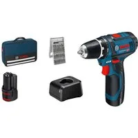 Bosch Professional Akku-Schrauber GSR 12V-15 Professional, mit 2 Akkus und Ladegerät