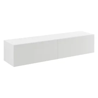 [en.casa] Hängelowboard, Weiß, Holzwerkstoff, Rechteckig, 140x30x33 cm, Wohnzimmer, Wohnwände, Lowboards, Lowboards hängend