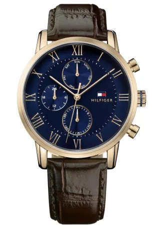 Die Tommy Hilfiger Herrenuhr ist das perfekte Geschenk, um sich selbst oder einen geliebten Menschen zu verwöhnen. Das runde Gehäuse aus Edelstahl wird von einem hochwertigen Quarzwerk im Multi-Cadrans-Stil angetrieben. Diese Dressed-Uhr hat einen Du