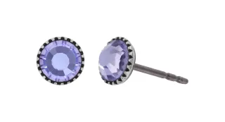 konplott - Ohrstecker - Black Jack lila