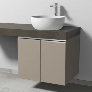 Sanipa Waschtischunterbau mit Türen 2morrow (L2361) 510x600x520 Sandgrau-Matt, L236167 L236167