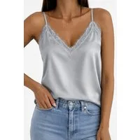 Worldclassca Trägertop Worldclassca Damen Trägertop mit Spitze Sommer Spaghetti Top Locker Trägertop mit Spitze - Sommer Top