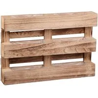 UNUS GARDEN Blumenkasten Paletten Pflanzkasten 3 Reihen (1 St), Pflanzkasten Deko Pflanzgefäß Kräutergarten Wanddekoration aus Holz