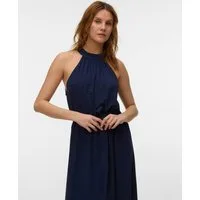 Vero Moda Maxikleid VMEASY JOY S/L LONG HALTERNECK DRESS WVN Viskose