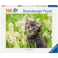 Ravensburger Puzzle Kätzchen in der Wiese, 500 Puzzleteile, Made in Germany