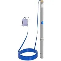 Hillvert Tiefbrunnenpumpe 3.800 l/h Brunnenpumpe Tauchpumpe 750 W Förderhöhe 85 m Kabel 20 m