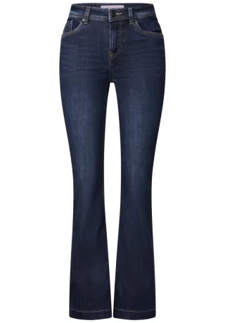 Street One - Jeans mit hoher Bundhöhe blau - Gr. - 32