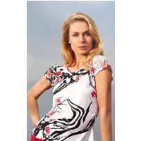 Passioni T-Shirt mit Kirschblüten- und Zweigen-Print