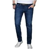 Alessandro Salvarini Straight-Jeans Herren Regular Slim – Stretch Denim 5-Pocket Klassische Jeans mit Elasthan und bequemer Passform