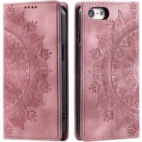 CoverKingz Handyhülle Hülle für Apple iPhone 16e Handyhülle Flip Case Cover Tasche Etui 15,5 cm (6,1 Zoll), Klapphülle Schutzhülle mit Kartenfach Schutztasche Motiv Mandala