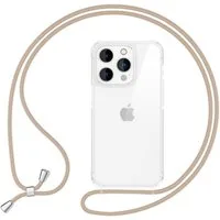 Nalia Handykette Apple iPhone 16 Pro Max 17,5 cm (6,9 Zoll), Klare Hülle mit Band zum Umhängen / Crossbody Transparent Case & Kette