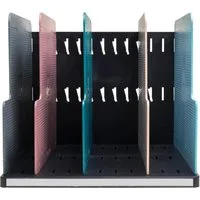 EXACOMPTA Aufbewahrungsbox MODULOTOP Sorter mit 5 Trennplatten Skandi Farben sortiert 390606D, Ordnungsmappen