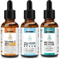 P-Beauty Cosmetic Accessories Gesichtsserum Set Vitamin C Hyaluron Retinol Serum Anti-Falten Anti-Aging 60ml, 3-tlg., Hyaluronsäure, Vitamin C, Retinol