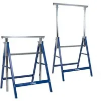 TRUTZHOLM Unterstellbock 2x Arbeitsbock 7-fach höhenverstellbar bis 400 kg Stahl verzinkt, 400 kg max. Belastbarkeit, (2-St., 2er-Set), Klappbar,höhenverstellbar 80–130 cm,verzinkter Stahl,hohe Stabilität