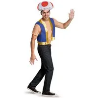 Disguise Kostüm Toad-Accessoire-Set Super Mario Nintendo-Lizenzartikel bunt