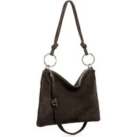 Caspar Umhängetasche Wildleder Umhängetasche Damen Tasche - PREMIUM LINE - Modell No.858, 100% italienisches Leder, samtig weich, angenehmer Tragekomfort
