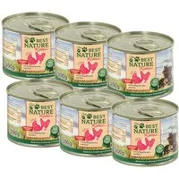 Best Nature Kitten Geflügelherzen + Reis, Nassfutter für Katzen, 6x 200g, Nassfutter für: Katzen