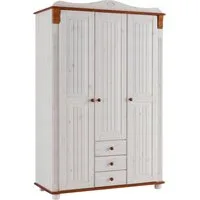 OTTO home Kleiderschrank Adele (Breite x Höhe x Tiefe ca: 130 cm x 191 cm x 53,5 cm) aus massiver Kiefer, Landhausstil