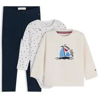 Tommy Hilfiger Neugeborenen-Geschenkset (Set, 3-tlg) Shirt, Body & Jerseyhose für Babys