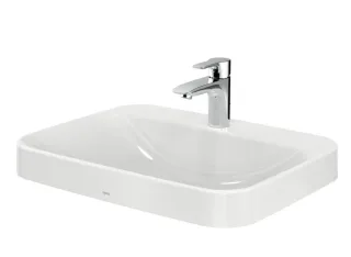 TOTO LF Möbelwaschtisch weiß 600mm mit Hahnloch mit Überlauf, L5616CE L5616CE