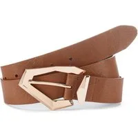 LASCANA Hüftgürtel Ledergürtel, Anzuggürtel, Hosengürtel, Jeansgürtel, Taillengürtel Gürtel aus strukturiertem Leder mit eleganter Schnalle