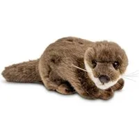 Uni-Toys Kuscheltier Otter, stehend - verschiedene Größen - Plüsch-Otter - Plüschtier, zu 100 % recyceltes Füllmaterial