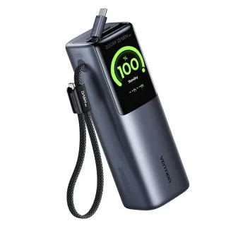 Vention FKV 200W 90Wh 25000mAh Smart Display Power Bank Come with 2USB-C Cables External Battery Power Supply with 3 Inp