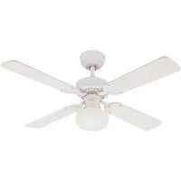 Westinghouse Deckenventilator Westinghouse Deckenventilator Vegas Weiß mit Licht, Mit Zugschnur