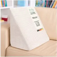 Selfitex Keilkissen Selfitex Breitcord Keilkissen 60x50x30 cm, abnehmbarer Bezug, ergonomische Form, bequemes Rückenkissen mit stabilem Schaumstoff - Made in Germany
