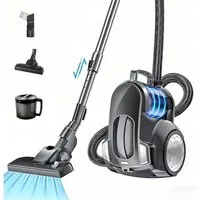 ibettertec Bodenstaubsauger Beutelloser Staubsauger starke Saugleistung,Kompakt Leicht Staubsauger, 900 W, beutellos, für Hartböden Teppiche,leise,2,5L Staubbehälter, 5m Kabel