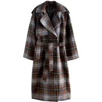 Next Trenchcoat Karierter Trenchcoat, Kurzgröße (1-tlg)